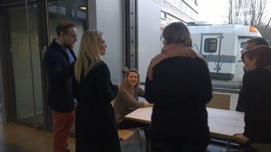 students at the speed dating